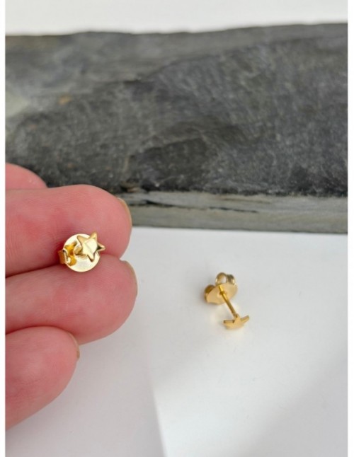 AROS BAÑADOS EN ORO ESTRELLA