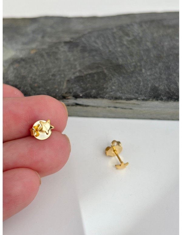 AROS BAÑADOS EN ORO ESTRELLA