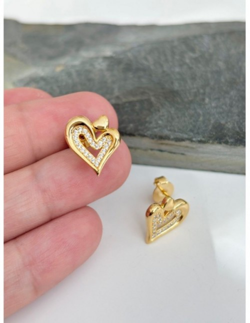 AROS BAÑADOS EN ORO CORAZON