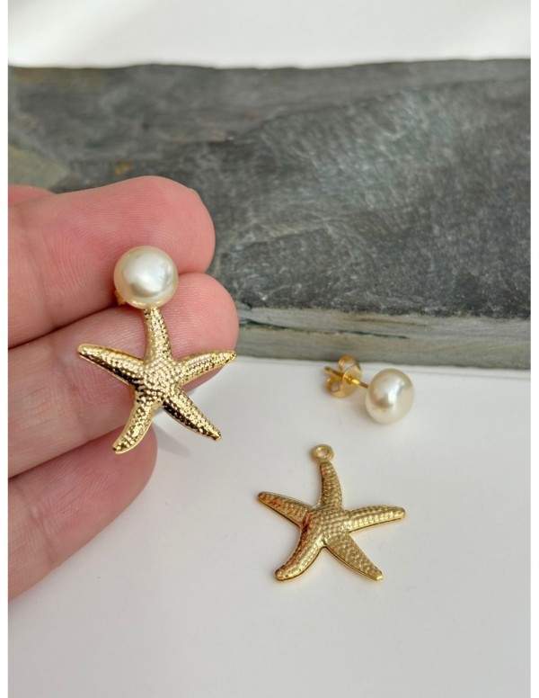 AROS BAÑADOS EN ORO ESTRELLA DE MAR