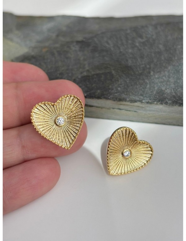 AROS BAÑADOS EN ORO CORAZON