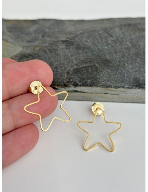 AROS BAÑADOS EN ORO ESTRELLA