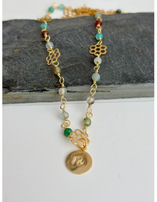 COLLAR BAÑADO EN ORO FÉ