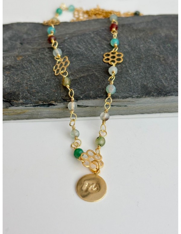 COLLAR BAÑADO EN ORO FÉ