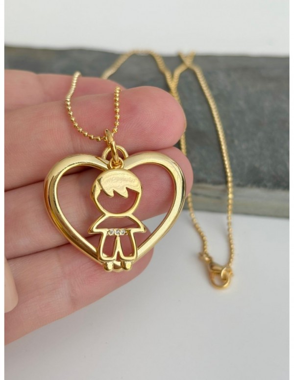 COLLAR BAÑADO EN ORO DIJE NIÑO