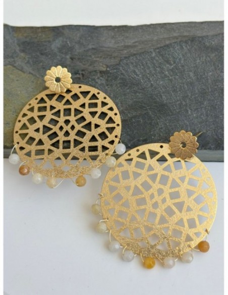 AROS BAÑADOS EN ORO PIEDRAS