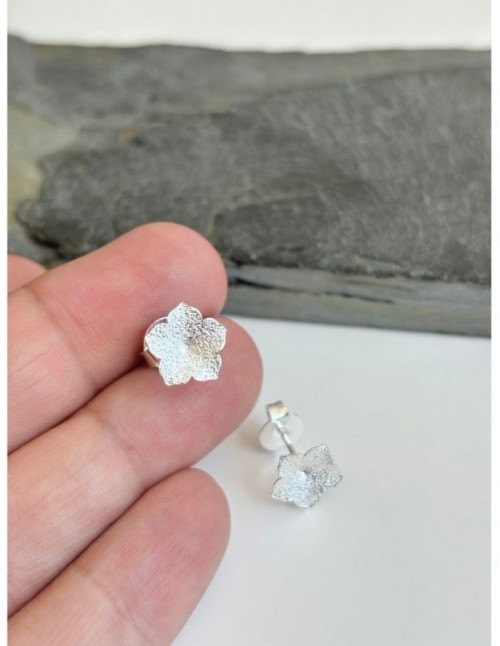 AROS BAÑADOS EN PLATA FLOR