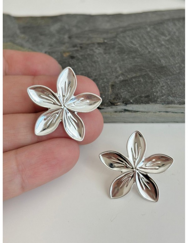 AROS BAÑADOS EN PLATA FLOR