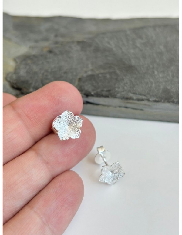 AROS BAÑADOS EN PLATA FLOR