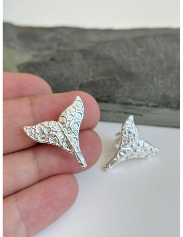 AROS BAÑADOS EN PLATA COLA DE BALLENA