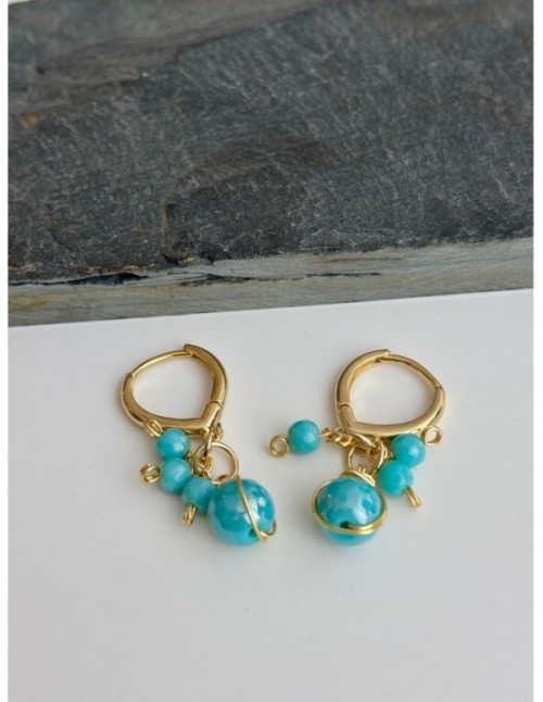 AROS BAÑADOS EN ORO PIEDRAS CELESTES