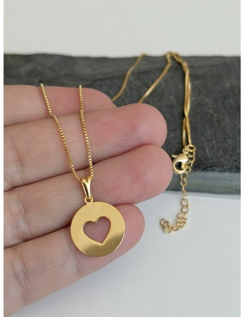 COLLARES BAÑADOS EN ORO CORAZON