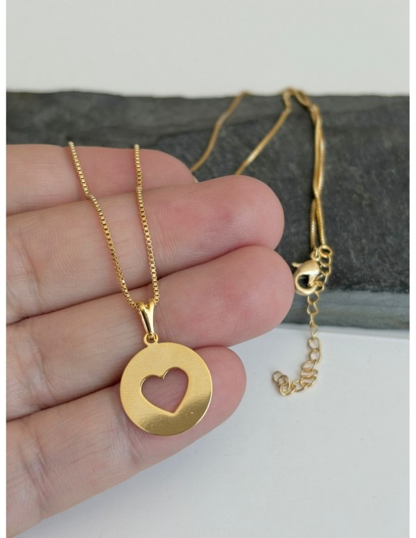 COLLARES BAÑADOS EN ORO CORAZON