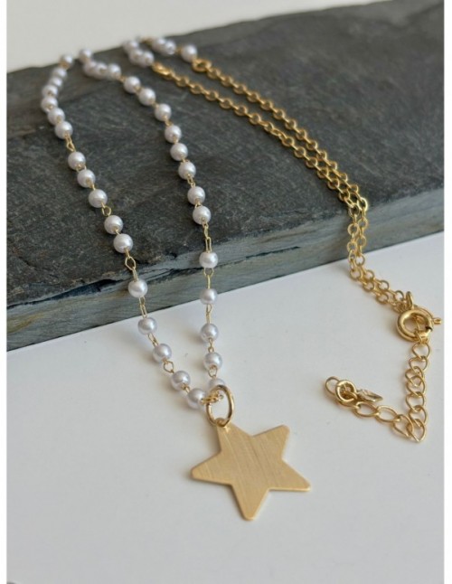COLLARES BAÑADOS EN ORO ESTRELLA