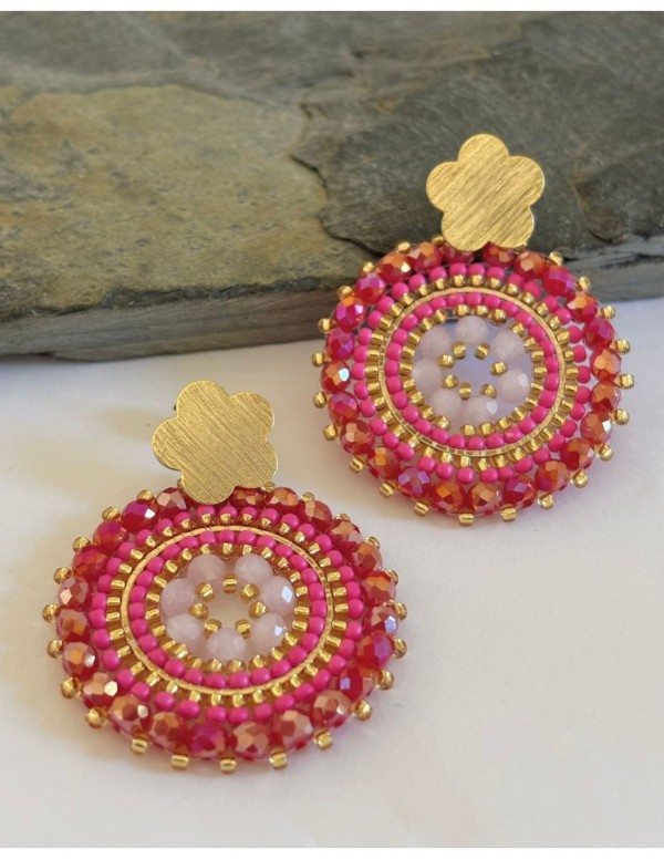 AROS BAÑADOS EN ORO ALAMBRISMO ROSADO