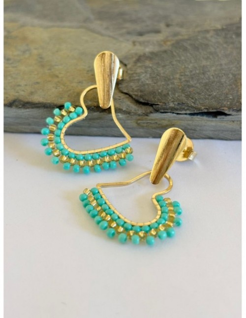 AROS BAÑADOS EN ORO ALAMBRISMO CORAZON