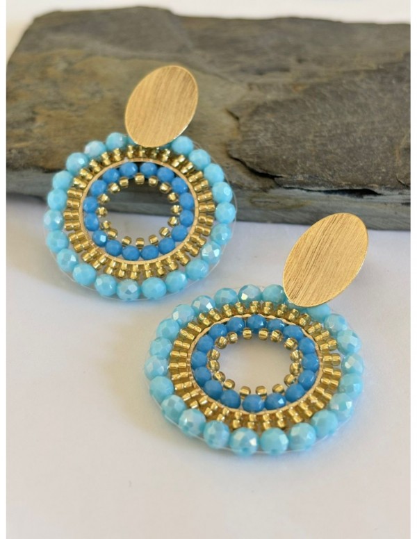 AROS BAÑADOS EN ORO CRISTALES CELESTES