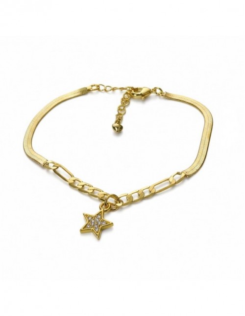 PULSERA BAÑADA EN ORO DIJE ESTRELLA