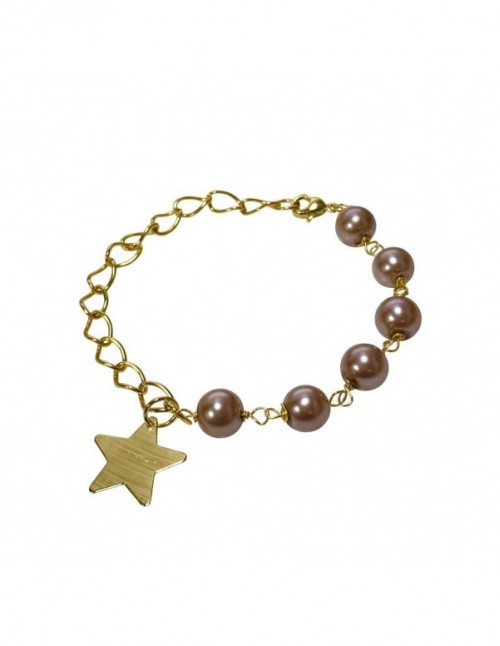 PULSERA BAÑADA EN ORO DIJE ESTRELLA
