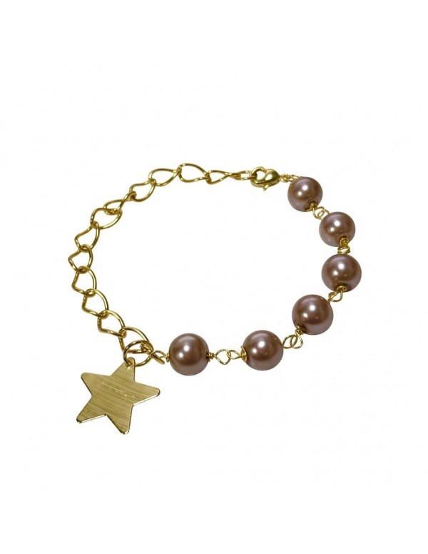 PULSERA BAÑADA EN ORO DIJE ESTRELLA