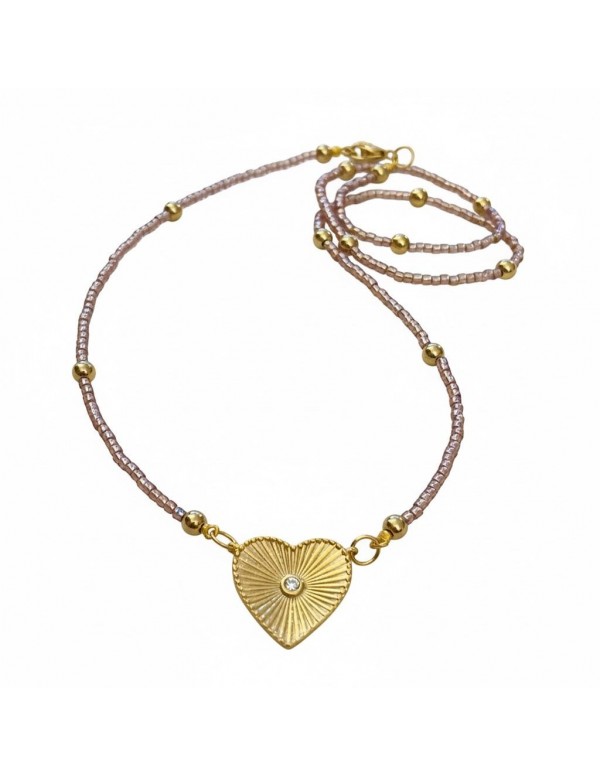 COLLAR BAÑADO EN ORO DIJE CORAZON