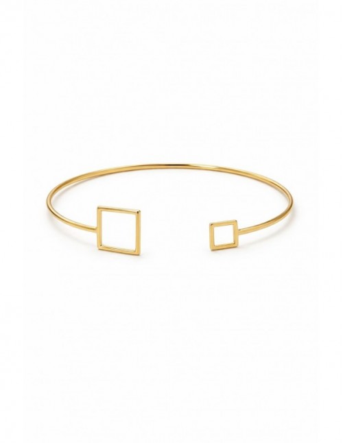 PULSERA BAÑADA EN ORO CUADRADO