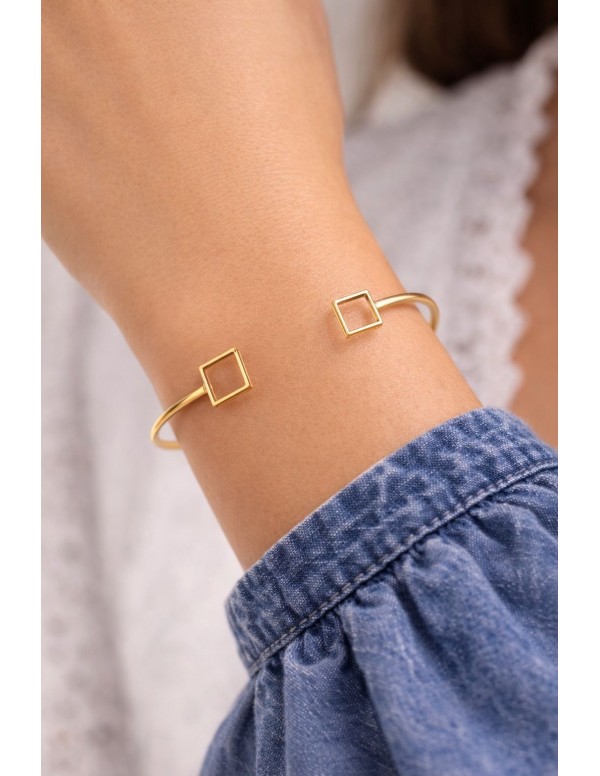 PULSERA BAÑADA EN ORO CUADRADO