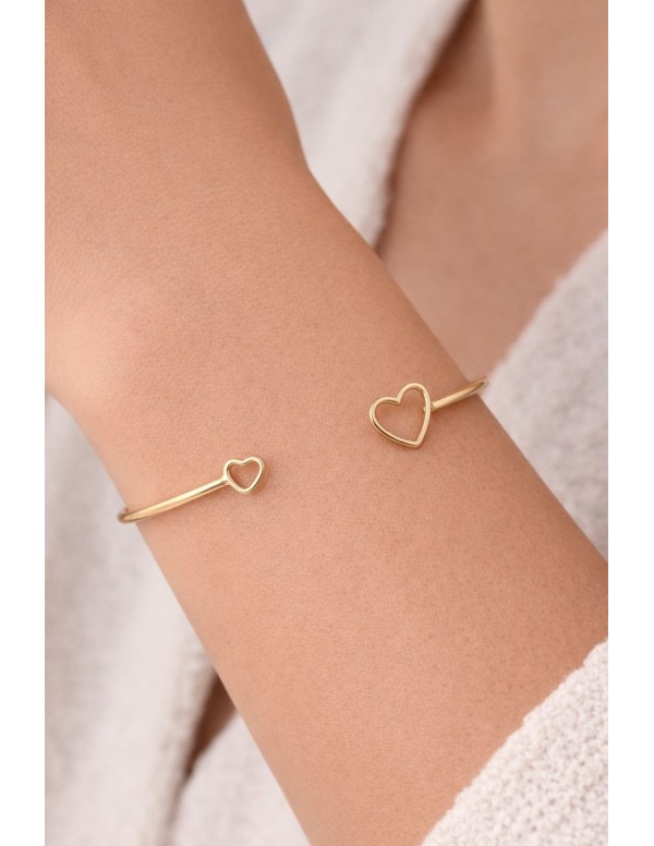 PULSERA BAÑADA EN ORO CORAZON