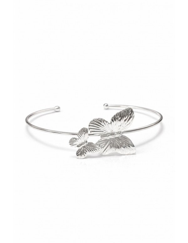 PULSERA BAÑADA EN PLATA MARIPOSA