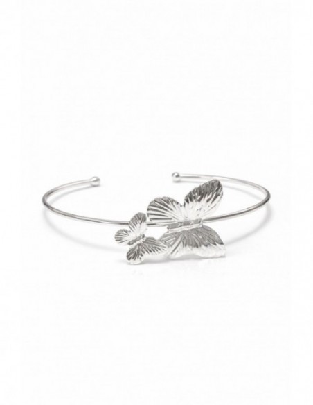 PULSERA BAÑADA EN PLATA MARIPOSA