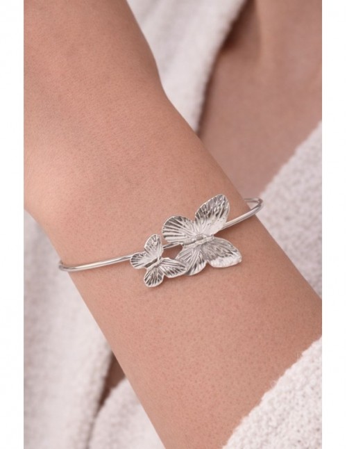 PULSERA BAÑADA EN PLATA MARIPOSA 2