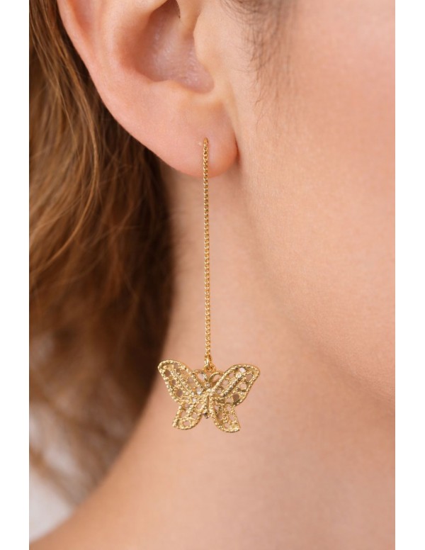 AROS BAÑADOS EN ORO MARIPOSA