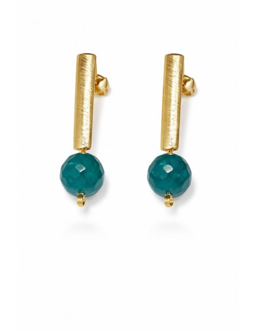 AROS BAÑADOS EN ORO PIEDRA AGATA PETROLEO