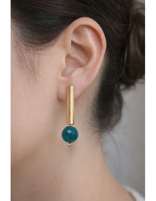 AROS BAÑADOS EN ORO PIEDRA AGATA PETROLEO 2