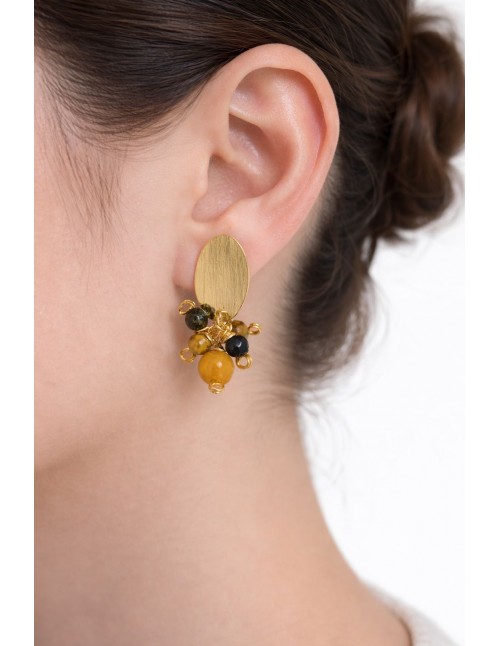 AROS BAÑADOS EN ORO PIEDRAS AGATAS 2