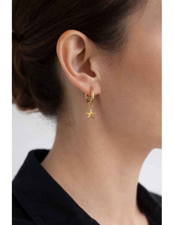 AROS BAÑADOS EN ORO ESTRELLA