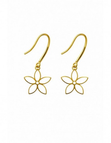 AROS BAÑADOS EN ORO FLOR