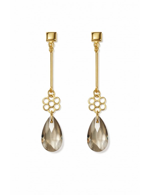 AROS BAÑADOS EN ORO CRISTAL GRIS