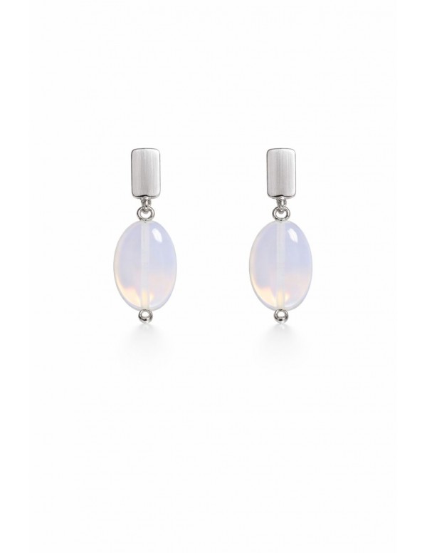 AROS BAÑADOS EN PLATA PIEDRA BLANCA