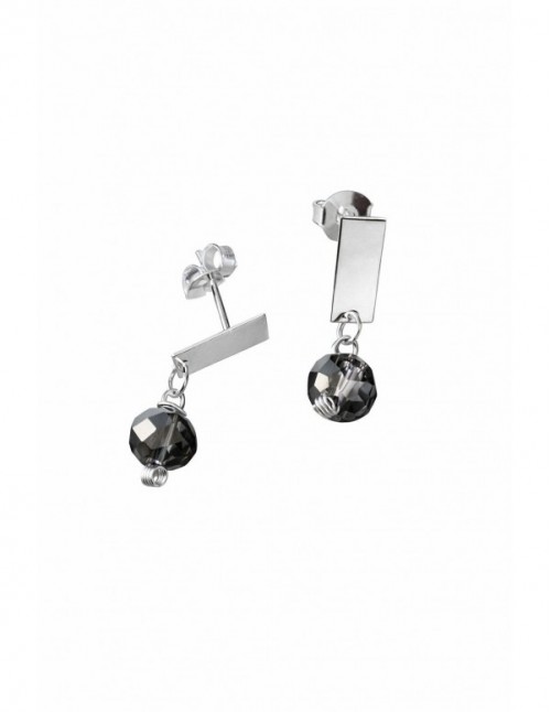 AROS BAÑADOS EN PLATA CRISTAL GRIS