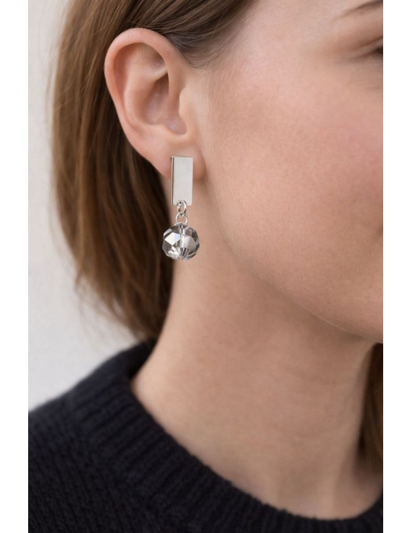 AROS BAÑADOS EN PLATA CRISTAL GRIS