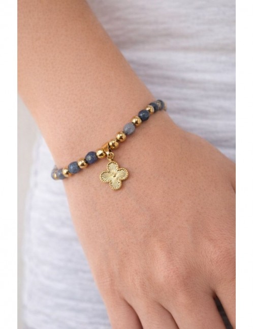 PULSERA BAÑADA EN ORO CRUZ 2