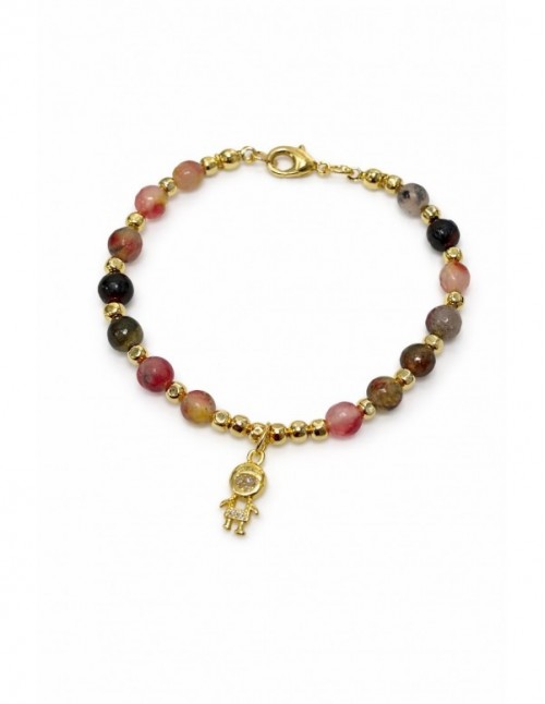 PULSERA BAÑADA EN ORO DIJE NIÑO