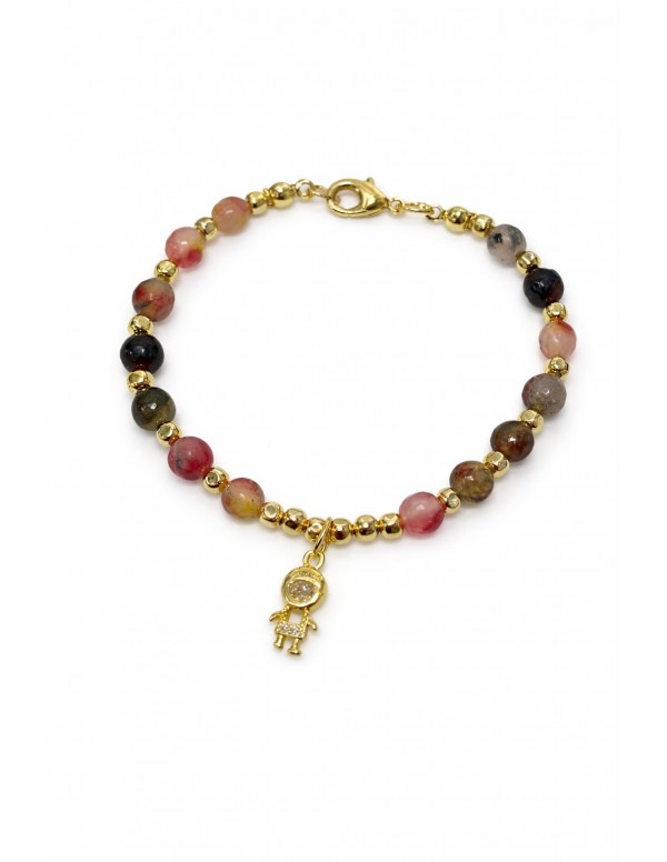PULSERA BAÑADA EN ORO DIJE NIÑO