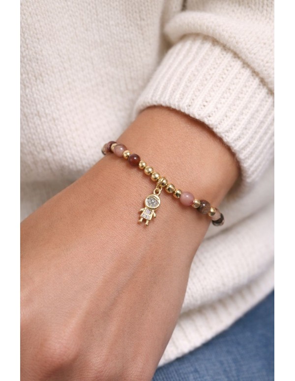 PULSERA BAÑADA EN ORO DIJE NIÑO