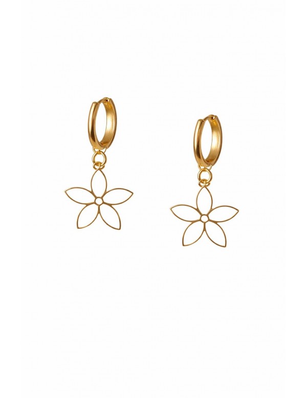 AROS BAÑADOS EN ORO FLOR