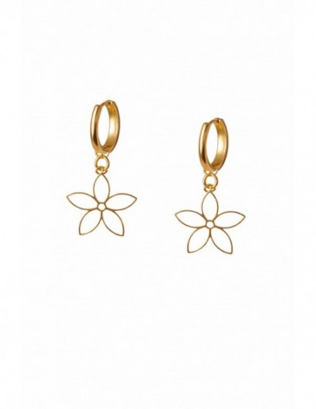 AROS BAÑADOS EN ORO FLOR