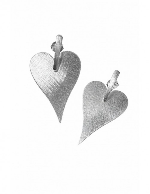 AROS BAÑADOS EN PLATA CORAZON