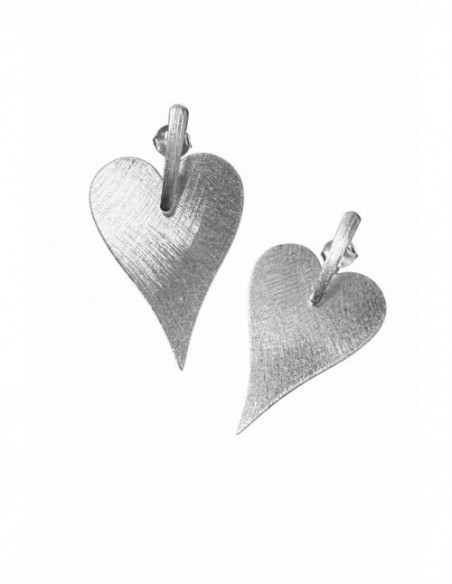 AROS BAÑADOS EN PLATA CORAZON