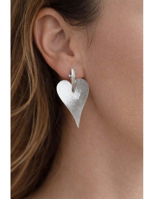 AROS BAÑADOS EN PLATA CORAZON